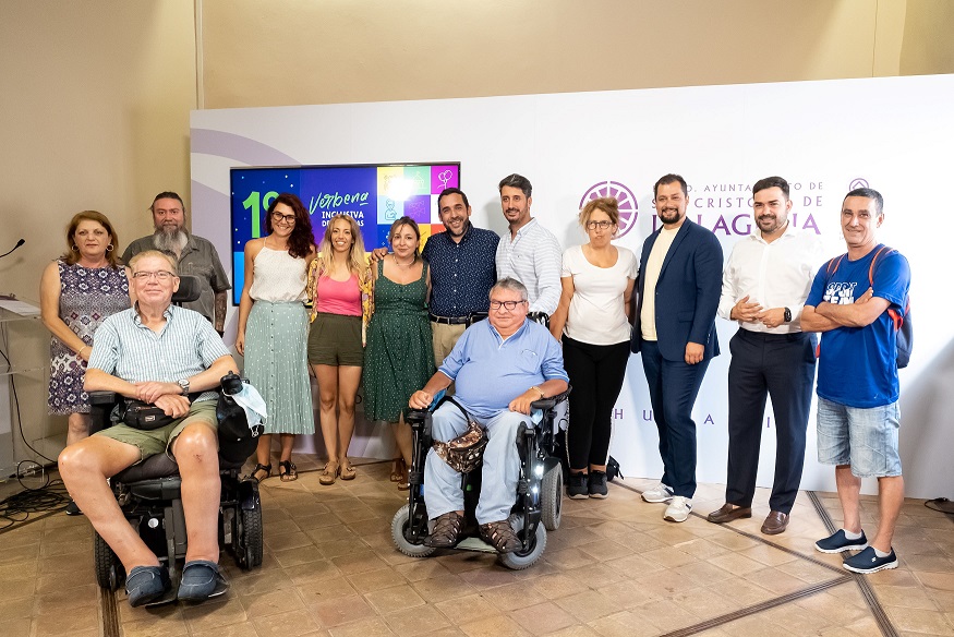 Momento de la presentación de la primera verbena inclusiva de Canarias, que se celebra en La Laguna el viernes 29 de julio.