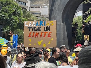 Imagen de la manifestación del 20 de abril en Santa Cruz de Tenerife.
